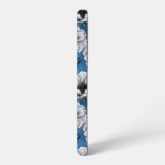 Witte anemontuin samsung galaxy hoesje (Linkerkant)