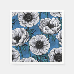 Witte anemontuin servet