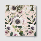 Witte Anemoon op Blush Roos Gastenboek (Achterkant)