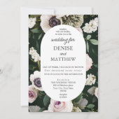 Witte Anemoon op Emerald Wedding Kaart (Voorkant)