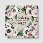 Witte anemoon op perfect bleek gastenboek (Voorkant)