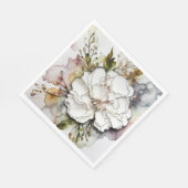 Witte anjer alcoholinkt Abstract Servet (Hoek)