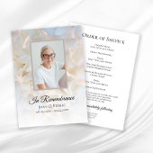 Witte Anjer Bloemen Begrafenis Service Programma