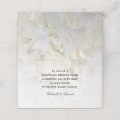 Witte anjer Floral Wedding Charity Favors (Buitenkant ongevouwen)