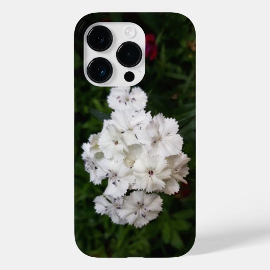 Witte anjerbloemen Case-Mate iPhone case (Achterkant)