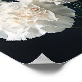 Witte anjers Bloemen Art Print Poster (Hoek)