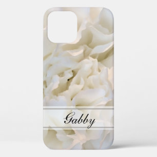 Witte Anjers Bloemen iPhone 12 Hoesje