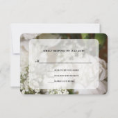 Witte anjers en baby's RSVP (Voorkant)