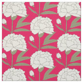 Witte anjers stof (Swatch)