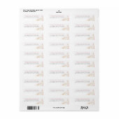 Witte Anthuriums en Pampas Grass Elegant Etiket (Full Sheet)