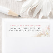 Witte Anthuriums en Pampasgras Elegant Etiket (Insitu)