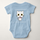 Witte antropomorfe CAT-47668 Romper (Achterkant)