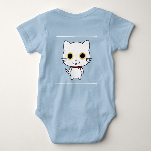 Witte antropomorfe CAT-47668 Romper (Achterkant)