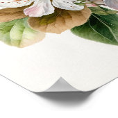 Witte appel bloesems bloemenkunst print Poster (Hoek)