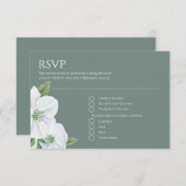Witte appelbloesem bloem RSVP bruiloft (Voorkant / Achterkant)