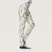 Witte Apple Blossom Bloemen All-Over-Print Legging (Rechts)
