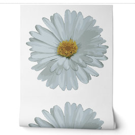 Witte Aquarel Bloem Behang