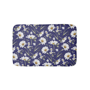 Witte Aquarel Bloemen Badmat