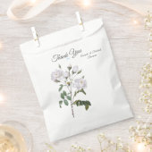 Witte aquarel Rozen geschilderd op Champagne Silk Bedankzakje (Geknipt)