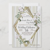 Witte aquarel Rozen geschilderd op Champagne Silk Kaart (Voorkant)