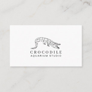 Witte Aquarium Krokodil Alligator Visitekaartje