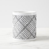 WITTE ARGYLE BREISEL Grote Mok + Initiaal (Voorkant)
