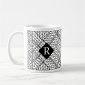 WITTE ARGYLE BREISEL Witte Mok + Initiaal II (Links)