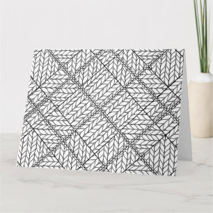 WITTE ARGYLE TRUI BREDE Wenskaart / Horizontaal Kaart