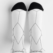 Witte Art Deco Design Soks Sokken (Top)