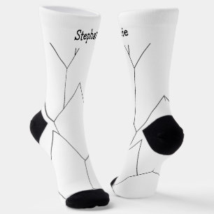 Witte Art Deco Design Soks Sokken