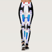 Witte Astronaut Buitenruimte Meisje Android Robot Leggings (Achterkant)