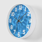 Witte Atletische Nummers Aqua Blauw Zwembad (Hoek)