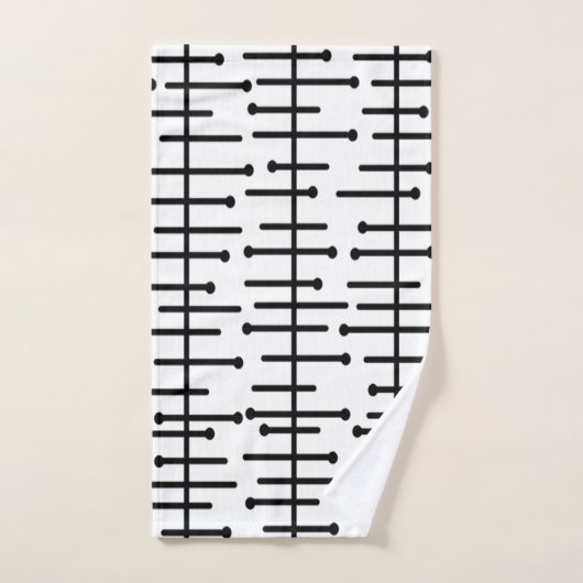 Witte atoomlijnen bad handdoek (Handdoek)