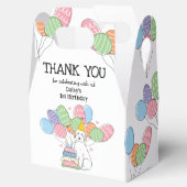 Witte Aussiedoodle Hond Verjaardag Dank u Bedankdoosjes (Geopend)