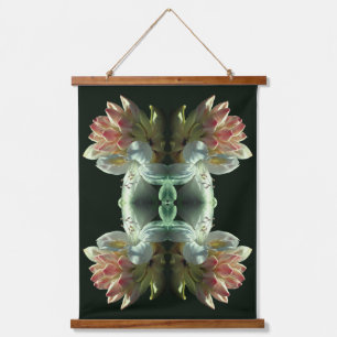Witte Azalea Bloem Bloesem En Knop Abstract Hangend Wandkleed