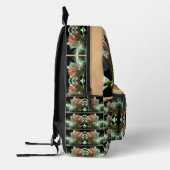 Witte azalea bloem en knop gepersonaliseerd bedrukte rugzak (Links)