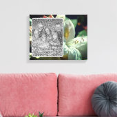 Witte Azalea Bloem Maak Je Eigen Foto Canvas Afdruk (Insitu (Woonkamer))