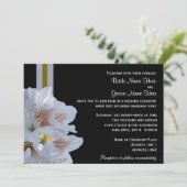  witte azalea bloemen bruiloft uitnodigingen (Staand voorkant)