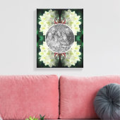 Witte Azalea Bloemen Frame Maak Je Eigen Foto Canvas Afdruk (Insitu (Woonkamer))