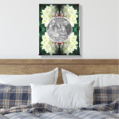 Witte Azalea Bloemen Frame Maak Je Eigen Foto Canvas Afdruk (Insitu (Slaapkamer))