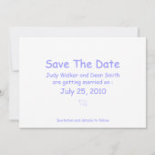 Witte Azalea Bruiloft Save the Date  Personaliseer Kaart (Achterkant)