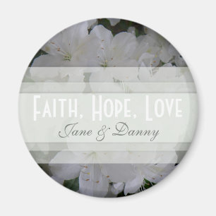 Witte Azalea Geloof, hoop, liefde magneet