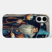  Witte Baard Blauw Pet Magische Tovenaar Case-Mate iPhone Case (Achterkant (horizontaal))