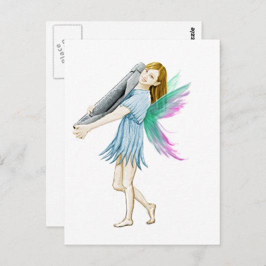 Witte baarmoedervlek, drager van Bark Briefkaart (Voorkant / Achterkant)