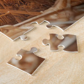 Witte Baby kalf in stalstal Legpuzzel (Zijkant)