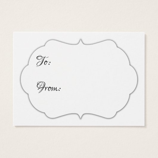 , witte Baby shower zonder omloop Kaart cadeau (Achterkant)