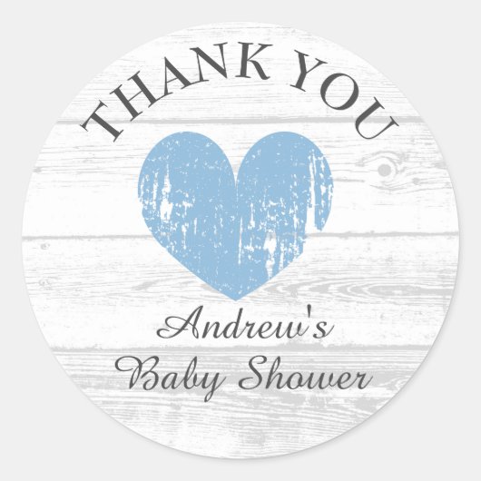 witte baby showers ronde sticker (Voorkant)