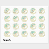 Witte Baby showers Stickers (Vel)