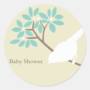 Witte Baby showers Stickers