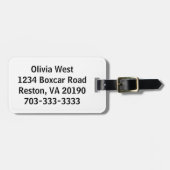 Witte bagage Label (Voorkant horizontaal)